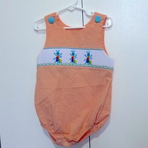 Boys smocked caterpillar bubble